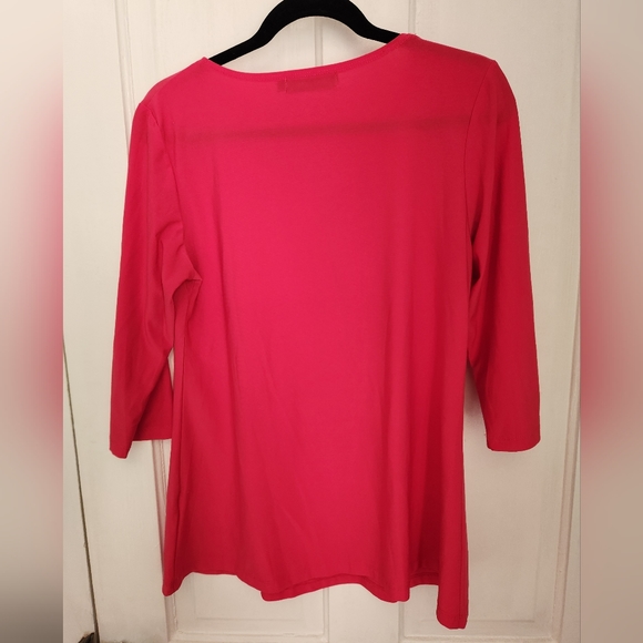 Hot Pink 3/4 Sleeve Tunic - Picture 2 of 4